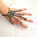 Панк -хэллоуин преувеличенный браслет для браслета для призрачной рукой металл -лигатура
